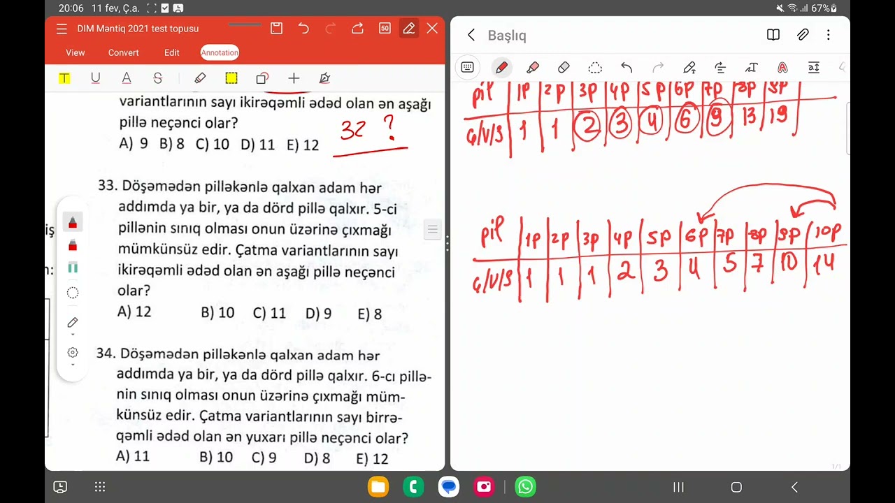 Pilləkən sualının izahı