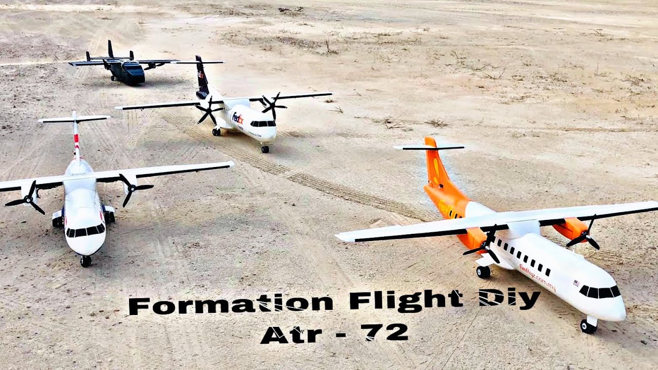 MAIDEN FLIGHT DIY RC ATR - 72 RC AIRPLANE Firefly British Airways FedEx
