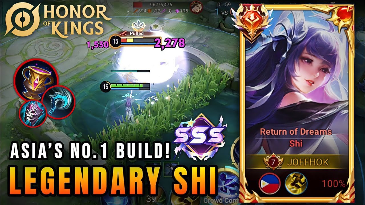 Asia’s No.1 Build! Legendary Shi SSS Gameplay | Honor of Kings
