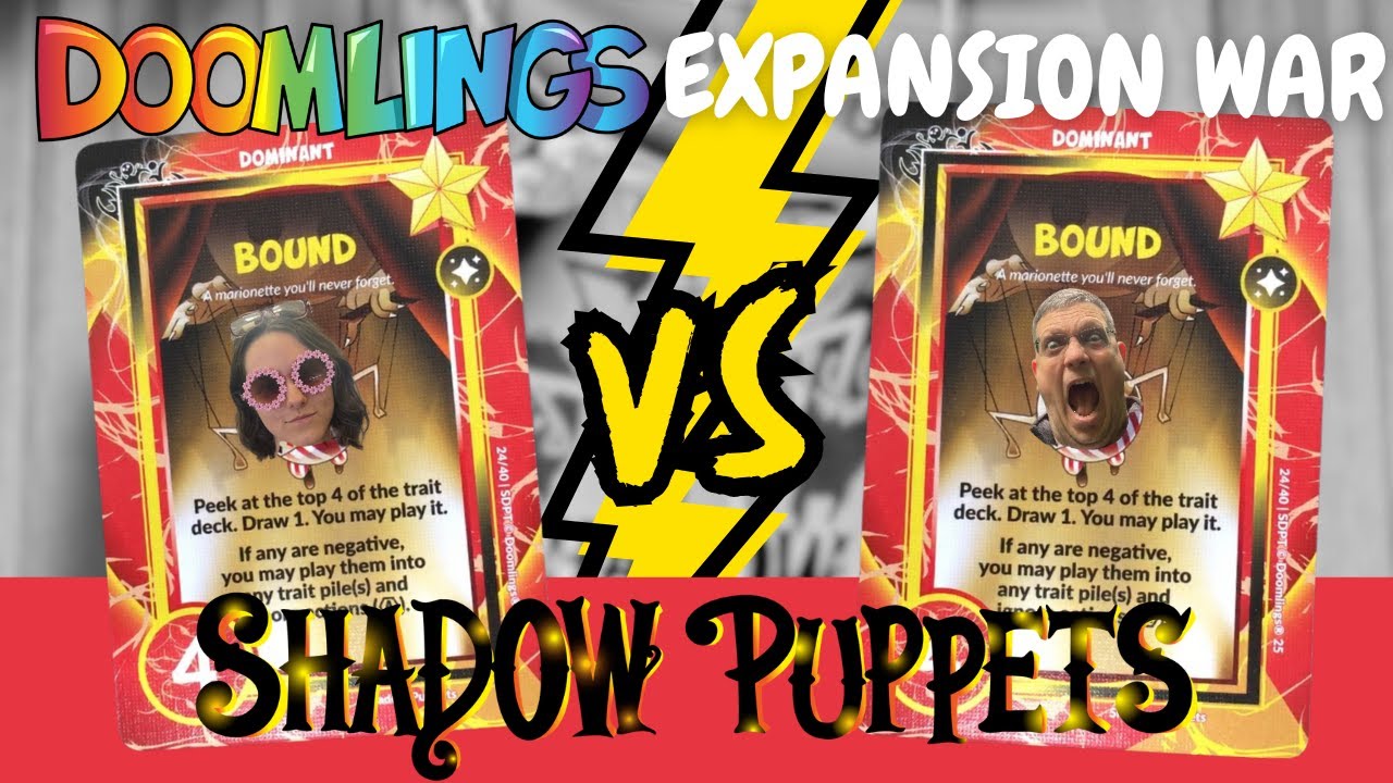 Doomlings Shadow Puppets Expansion! Game 1 of our Doomlings 