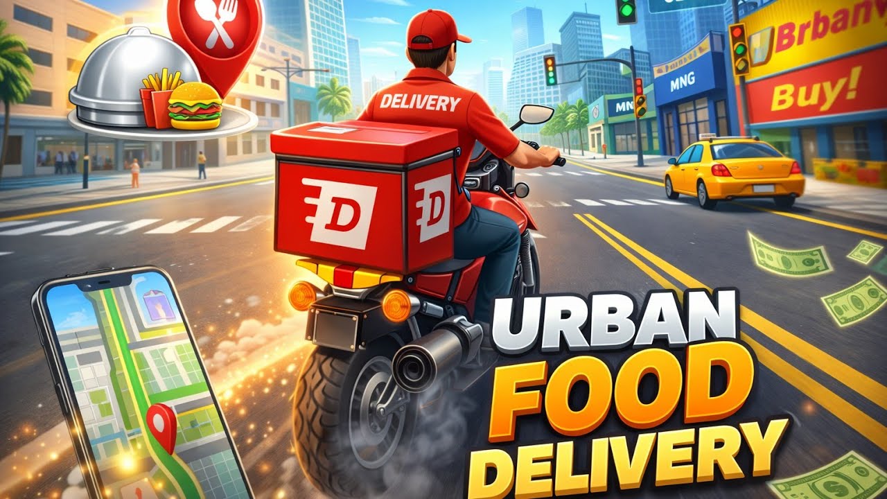 URBAN FOOD DELIVERY GAMEPLAY| FOOD DELIVERY GAME 