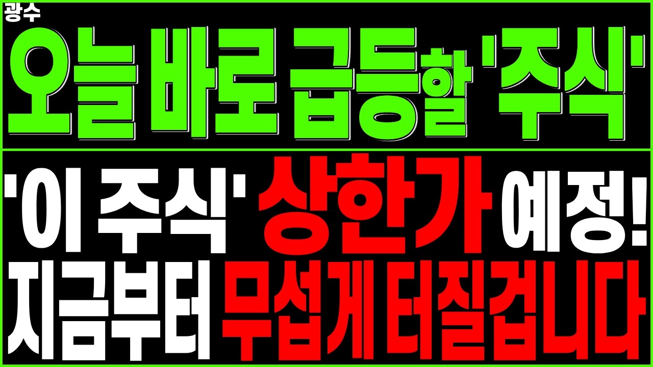 급등 대장주 주가전망) 오늘 빠르게 급등할 종목 매집완료 '이 주식' 상한가 예정! 지금부터 무섭게 터질 겁니다 | 반도체 양자 보안 전력전선 급등주 관련주 디에스경제타임즈 광수