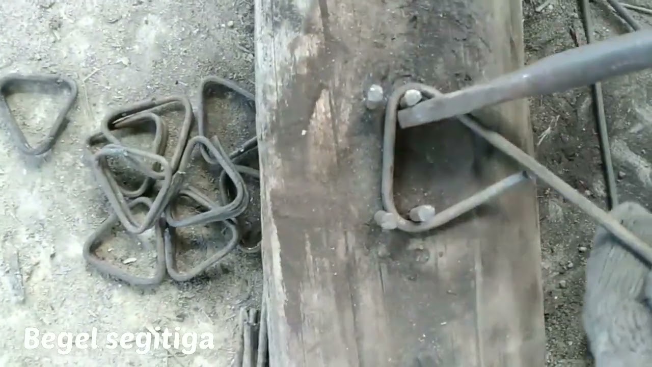 Cara membuat begel/ring persegi dan segitiga