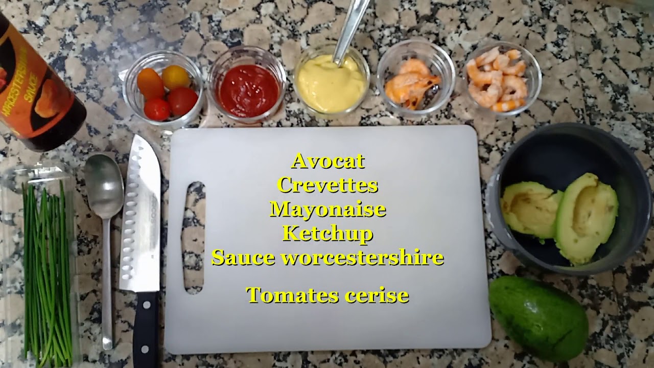 Avocat crevettes sauce cocktail