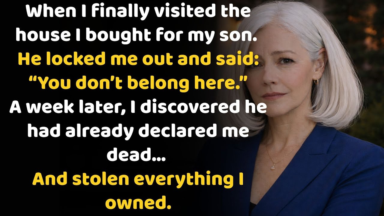 My Son Banned Me From The House I Bought Him — A Week Later, They Found Something Unexpected…