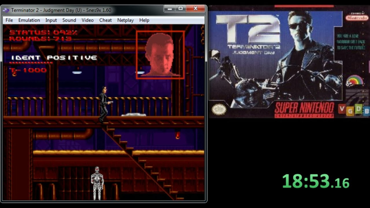 Snes - Terminator 2: Judgment Day - Speedrun - 21:54