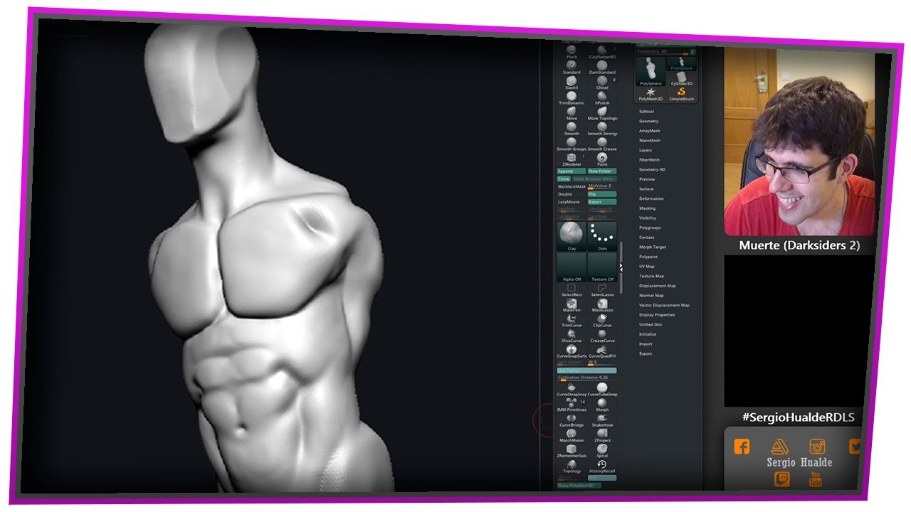 Creando blocking de cuerpo masculino en Zbrush