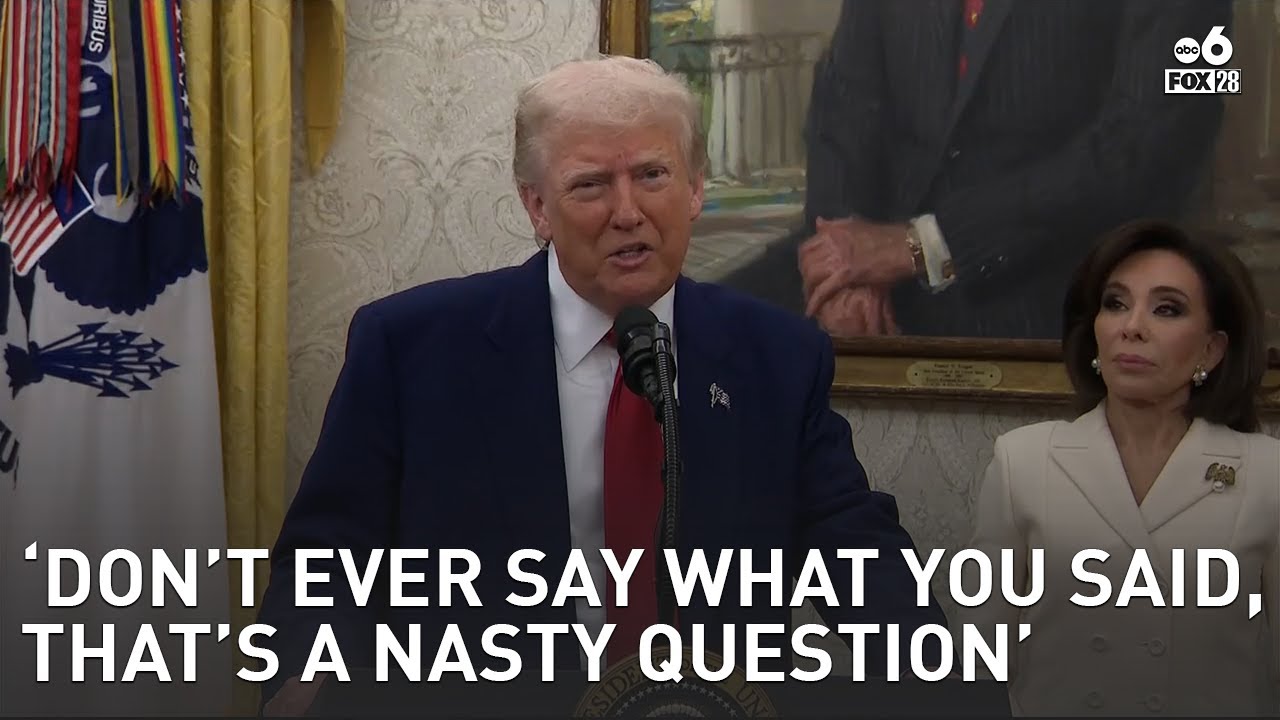 Trump lashes out at reporter who asks about him 'chickening out' of tariff threats