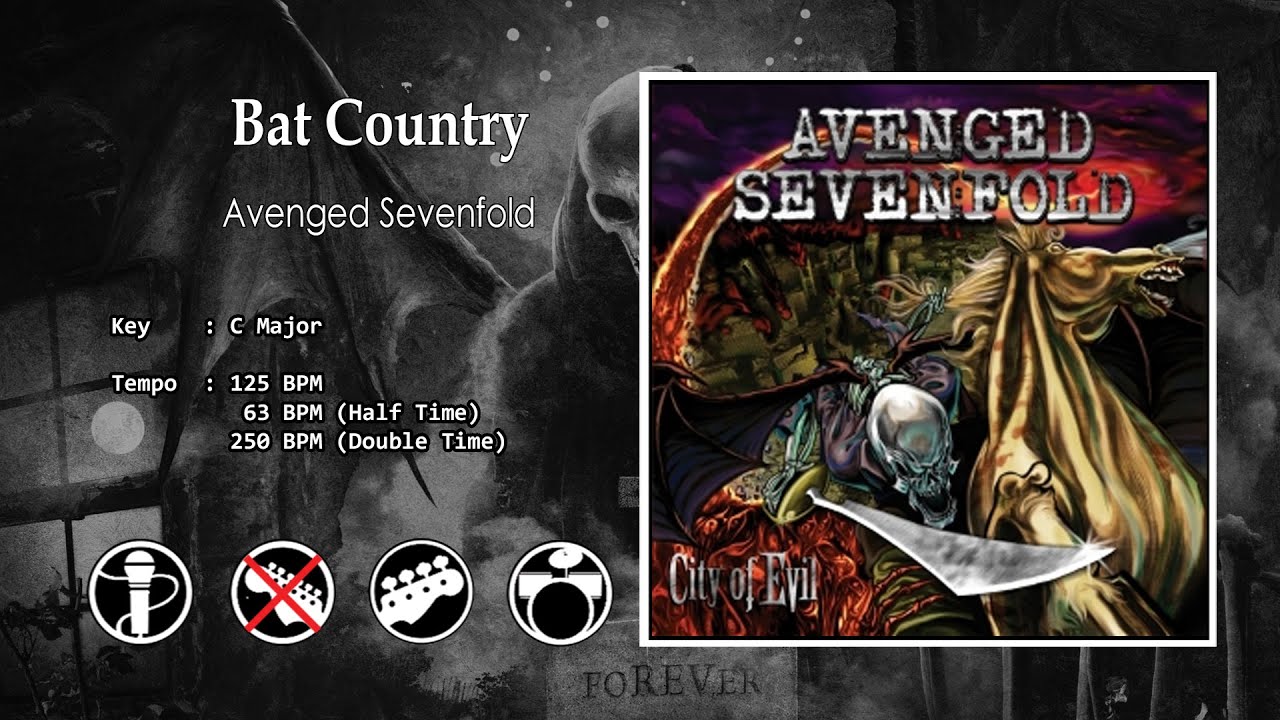 Avenged Sevenfold - Bat Country (Backing Track - No Guitar)