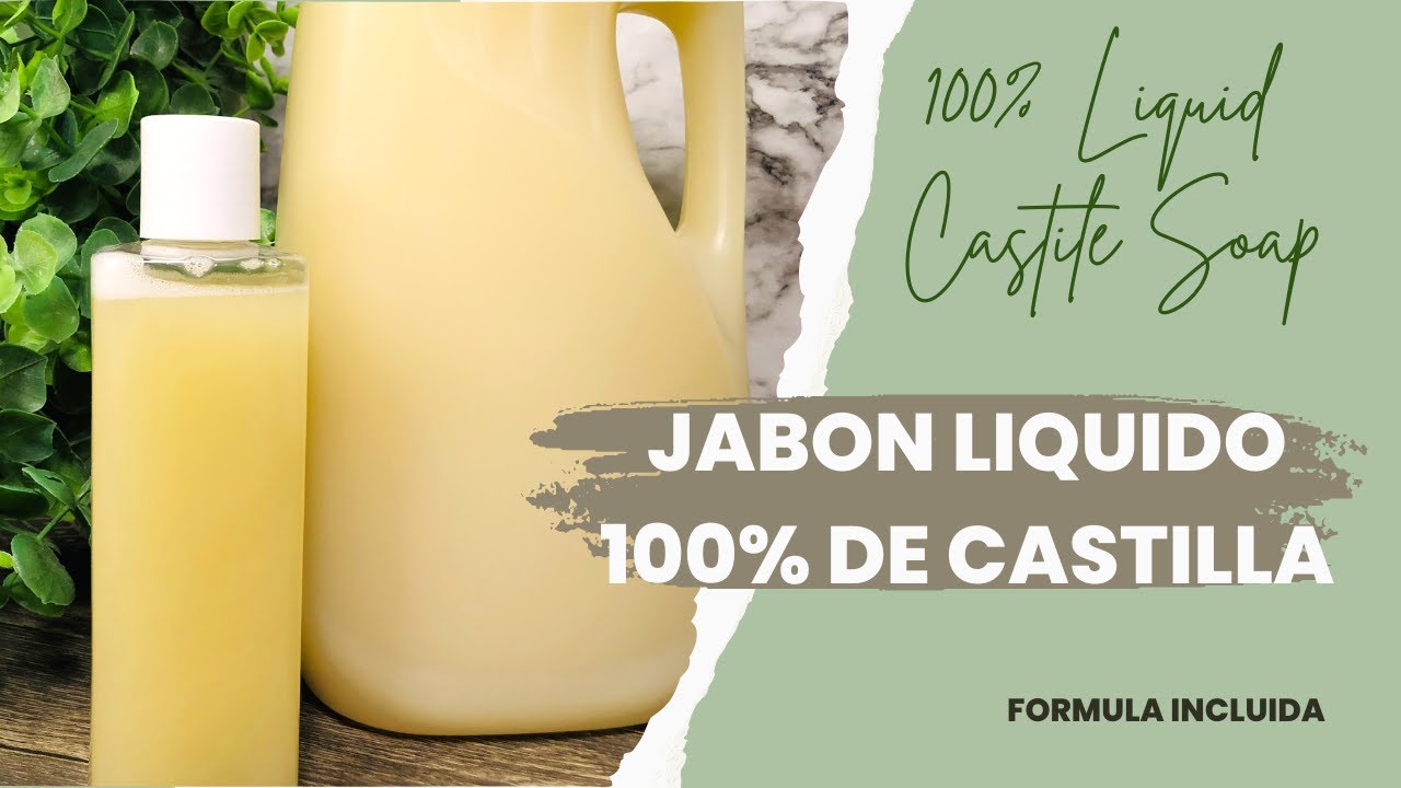 Como hacer JABON LIQUIDO de CASTILLA casero How to make CASTILE LIQUID SOAP