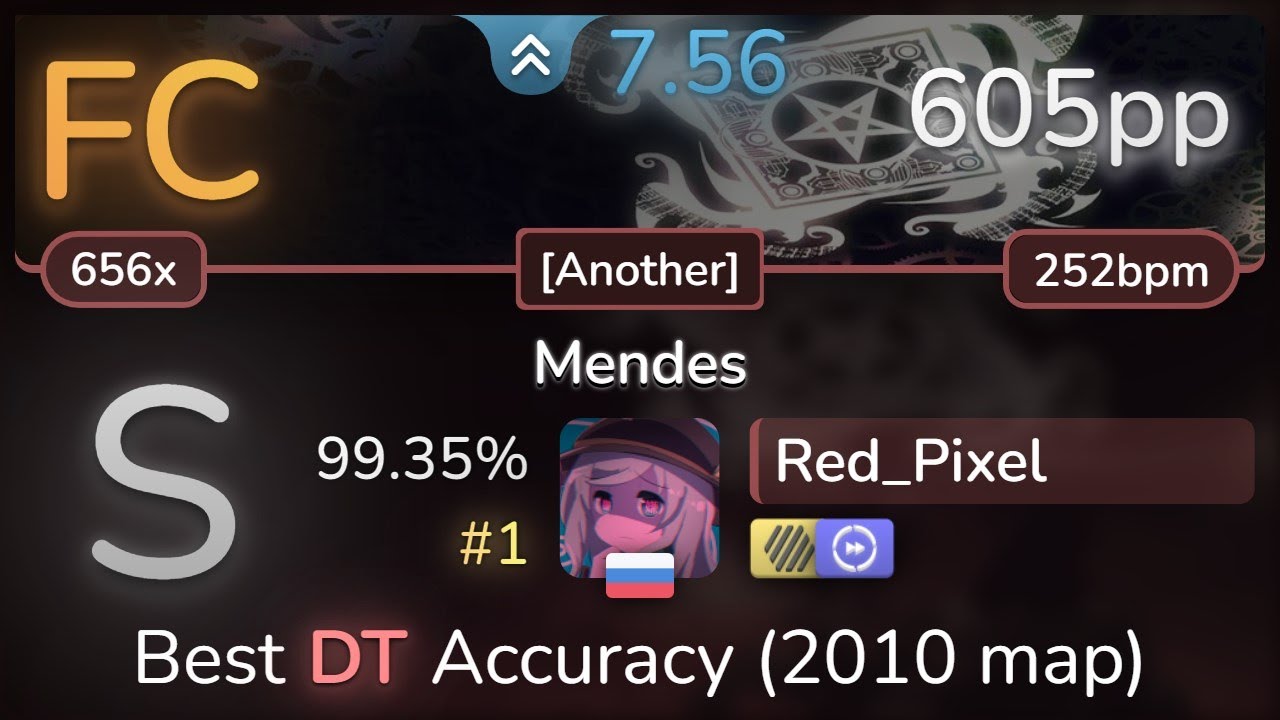 Red_Pixel | Humanoid - Mendes [Another] +HDDT 99.35% (#1 605pp FC) - osu!