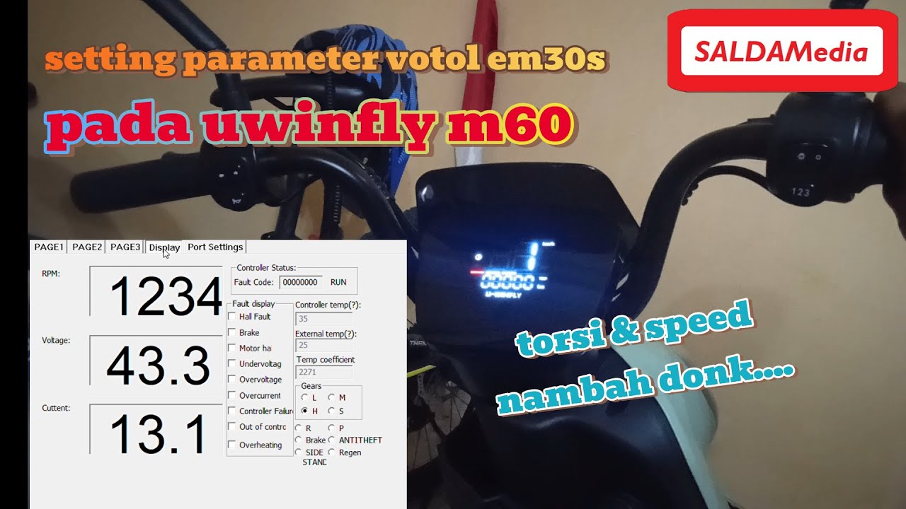 setting votol em30s di uwinfly m60