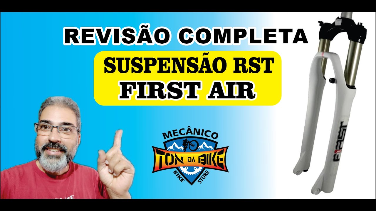 REVISÃO COMPLETA EM DETALHES, Suspensão RST FIRST AIR.