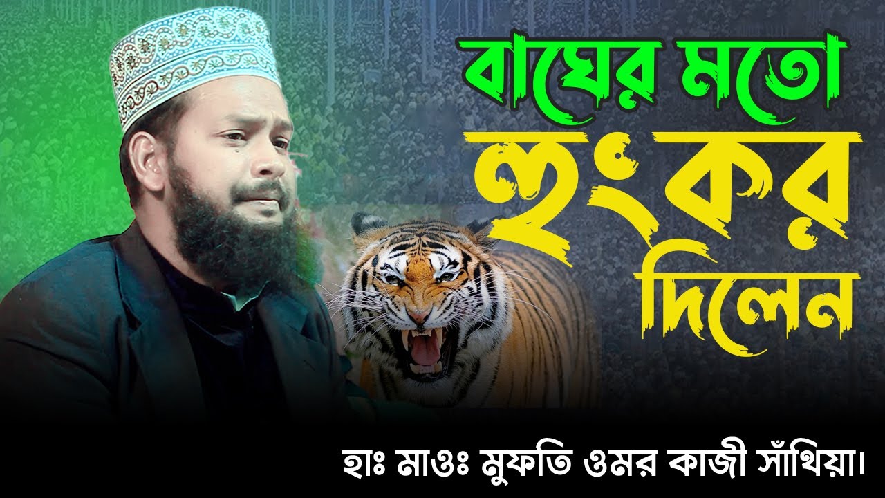 বাঘের মতো হুংকার দিলেন | হাফেজ মাওঃ মুফতি ওমর কাজী সাঁথিয়া | Mufti Omar Kazi Santhia || 01799818385