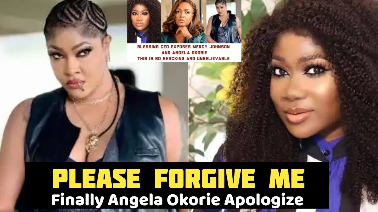 Finally the Truth is out, Angela Okorie humbles herself before Mercy Johnson and apologies 