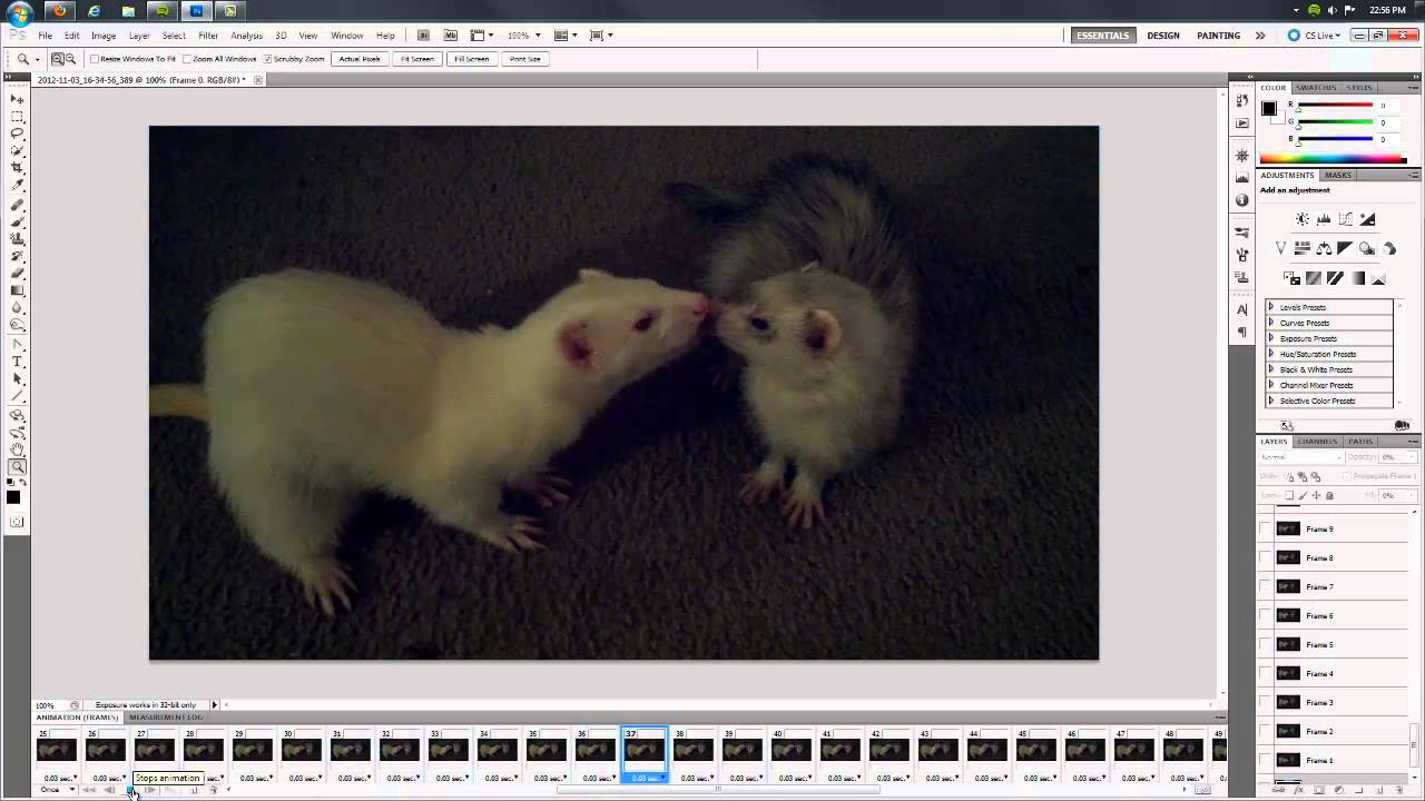 Animated GIF from video using Photoshop CS5