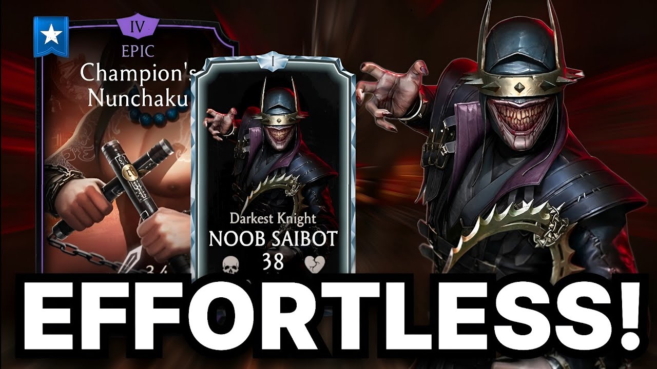 ПРОСТО! Стратегия убийства боссов с Darkest Knight Noob Saibot &mdash; Mk Mobile