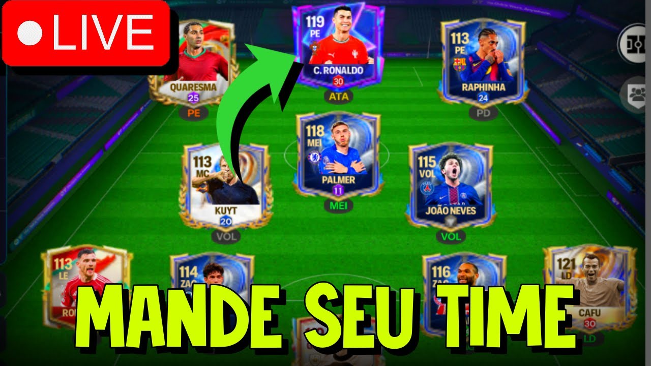 🔴  Live FC Mobile 26! Mande seu time + Gameplay com CR7 117