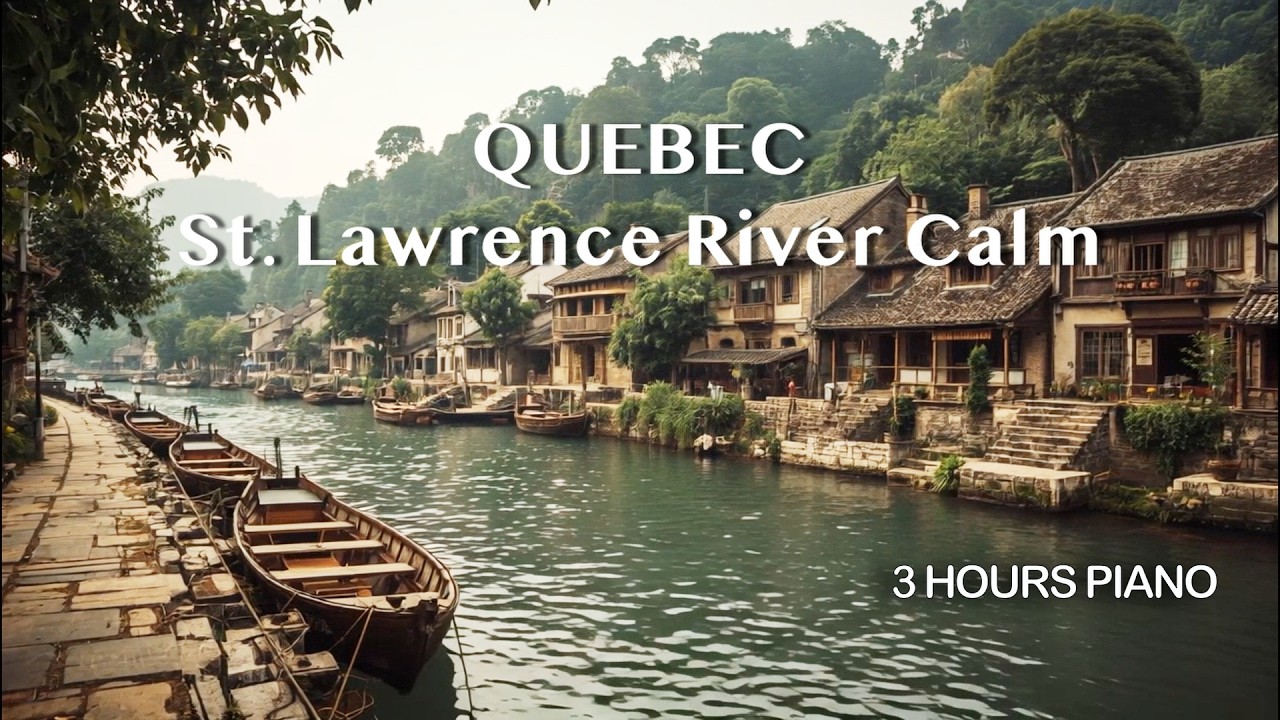 Quebec : Charlevoix & St. Lawrence River Calm | 3 Hours Romantic Piano (20–30 BPM) for Deep Calm