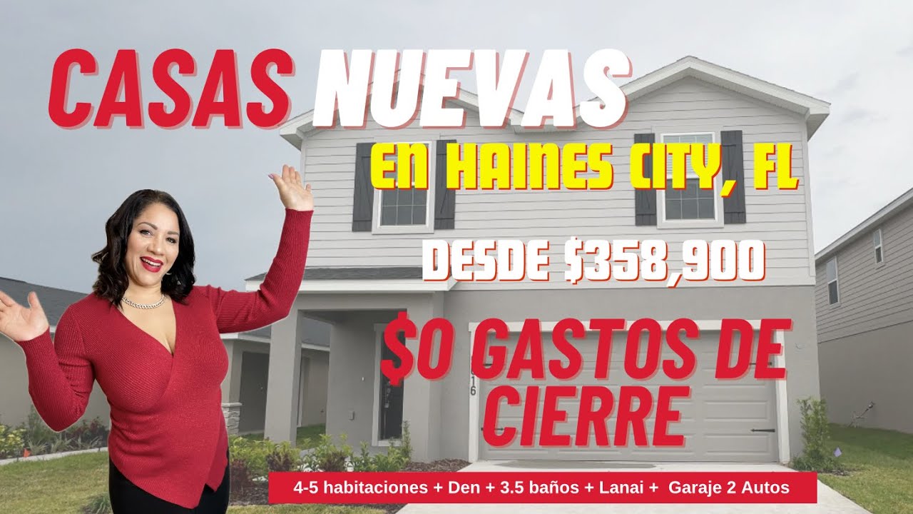 🚨 Casas Nuevas con $0 Gastos de Cierre en Haines City, Florida | 2,227 SF | 5 🛏  3.5 🛁  2 🚗