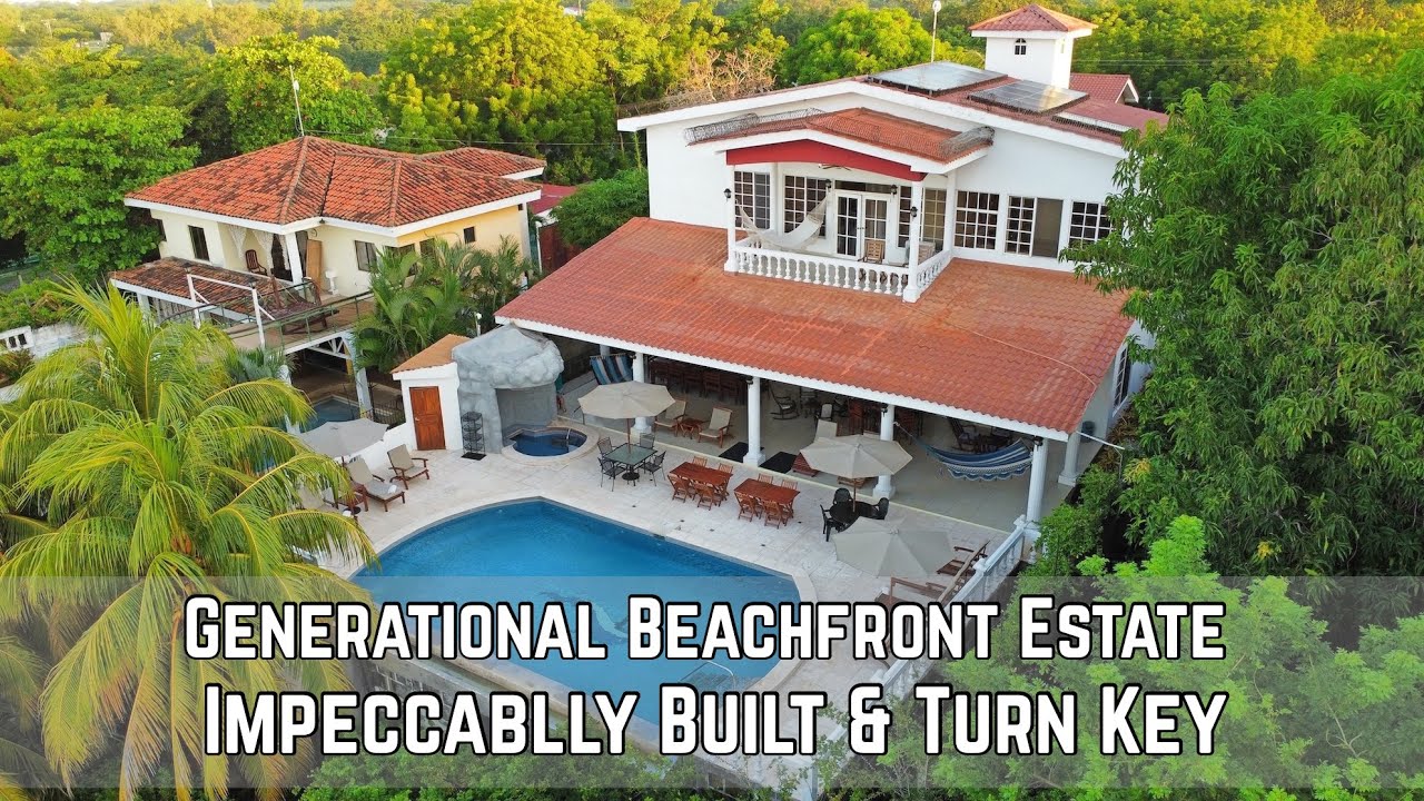 Beachfront Mansion For Sale Pochomil Nicaragua