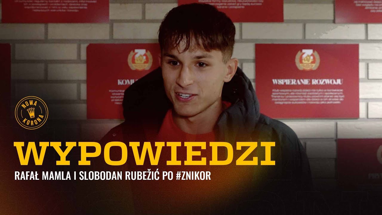 Slobodan Rubežić i Rafał Mamla po Znicz Pruszk&oacute;w - Korona Kielce 0:3 (28.10.2025 r.)