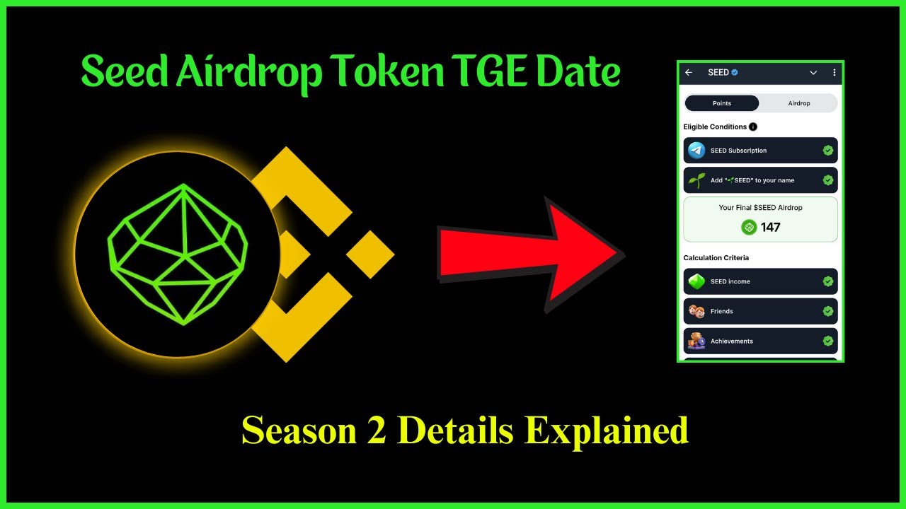 Seed Airdrop Update || Listing Date, Price, and How to Claim | Season 2 Details Explained ||