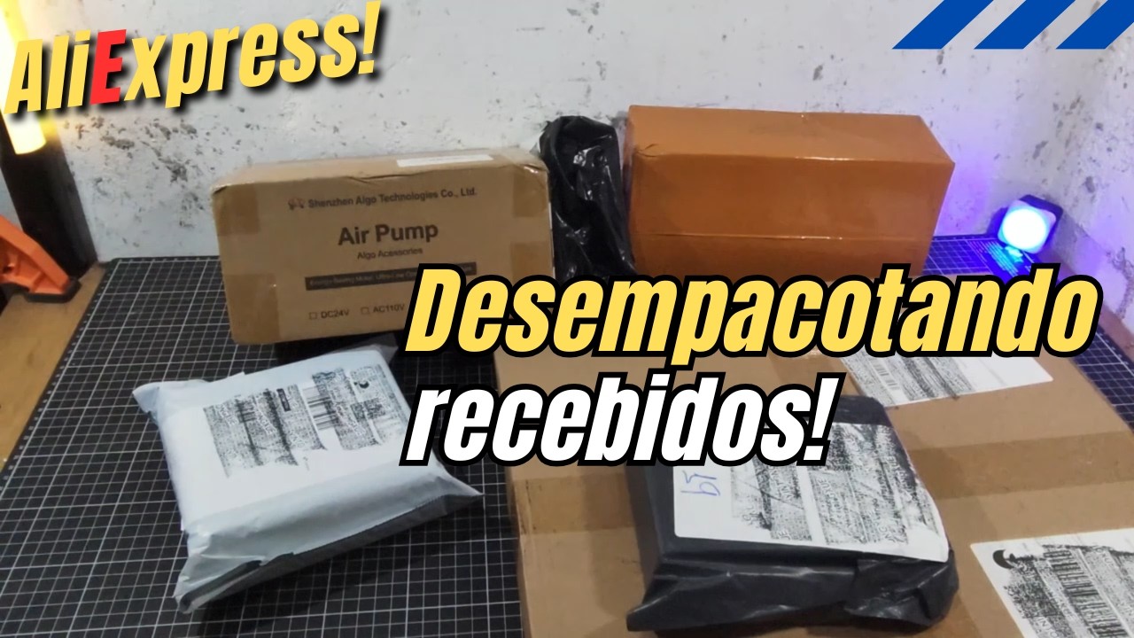 Desempacotando recebido de fevereiro do AliExpress