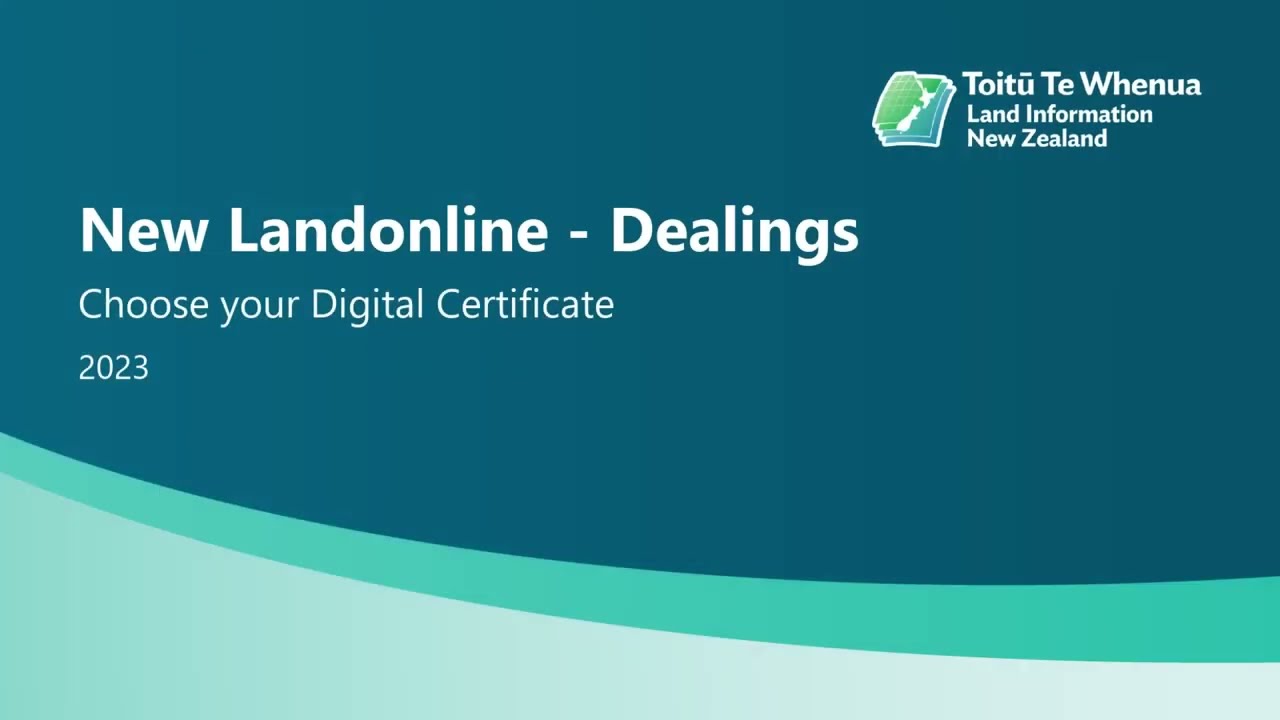 Choose your digital certificate
