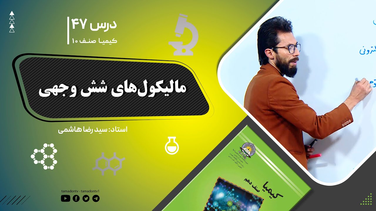 کیمیا صنف دهم– جلسه چهل وششم – موضوع: مالیکول های شش وجهی -1401-10-26