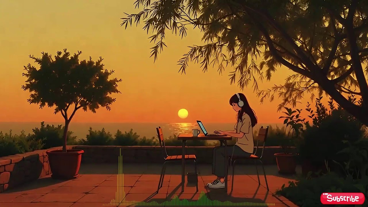 24/7 Soft Lofi Sunset 🎧 Calm Music to Focus & Unwind
