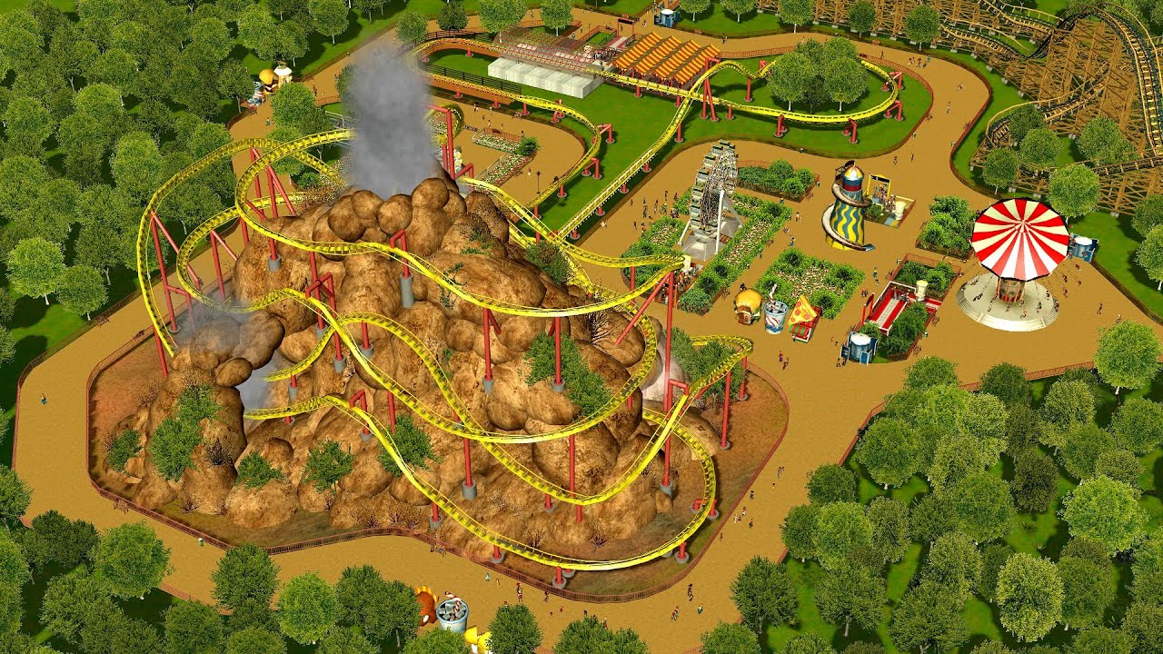 Volcano Coaster - An Epic Launch Coaster Built Around a Volcano!