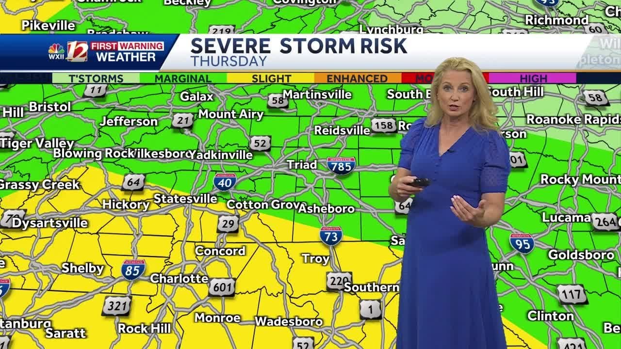WATCH: More Clouds Thursday and Afternoon Storm Chances, Isolated Severe Storm Risk