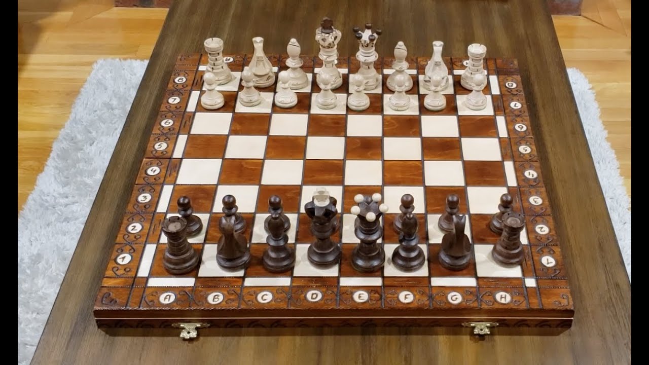 WEGIEL Ambassador Chess Set 21 Inch Board & Hand Carved Pieces