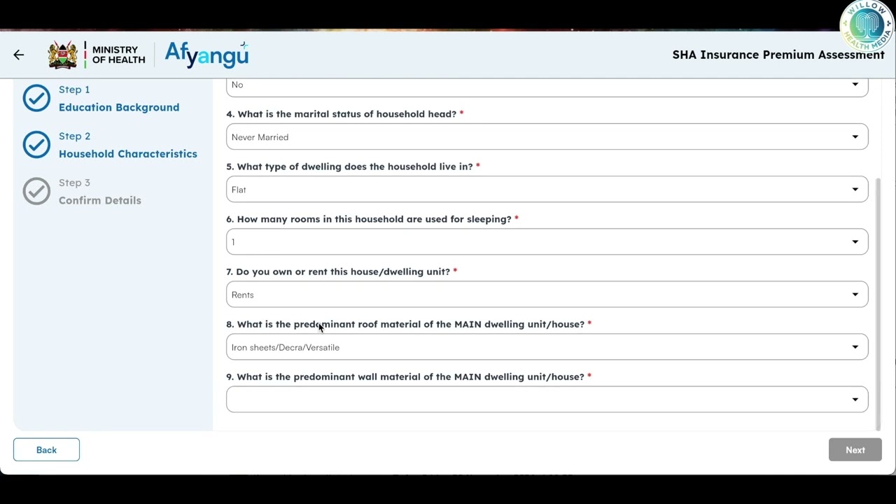 SHA Payments: How to fill in the Means Testing to know how much you should contribute