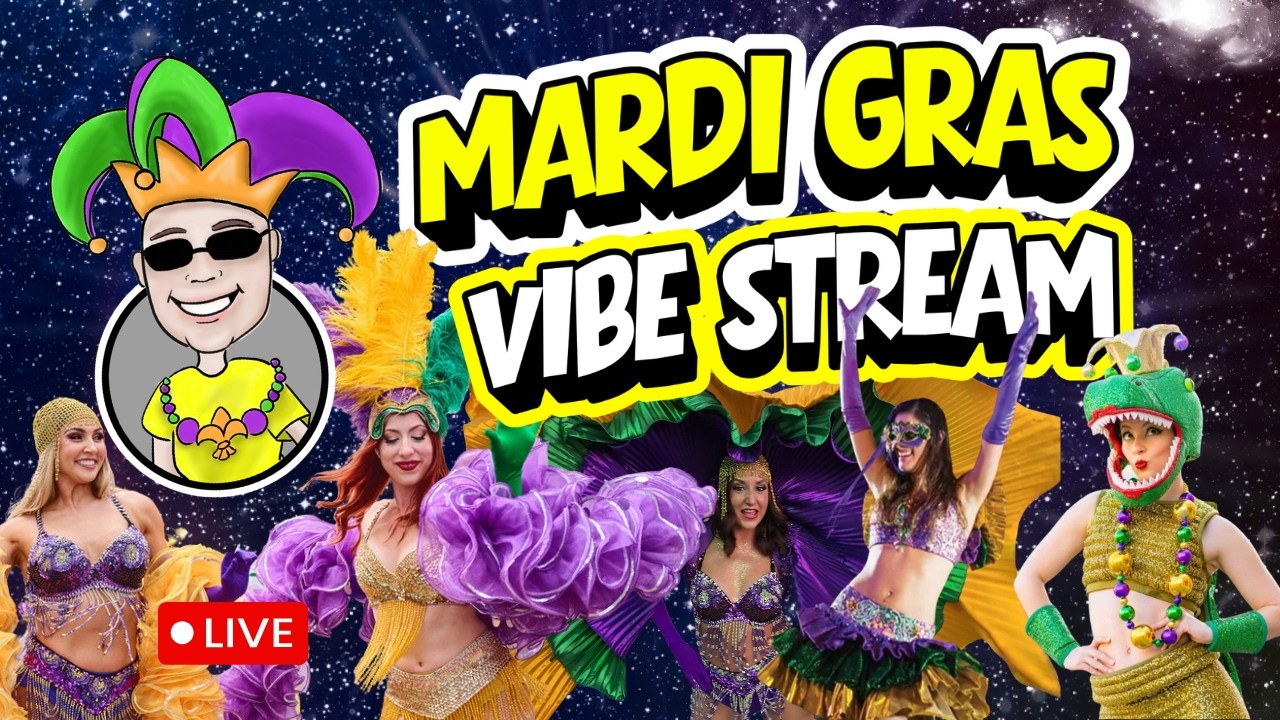 Live! Mardi Gras at Universal Orlando 🎭LiveStream VibeStream🎭Rick Unsupervised