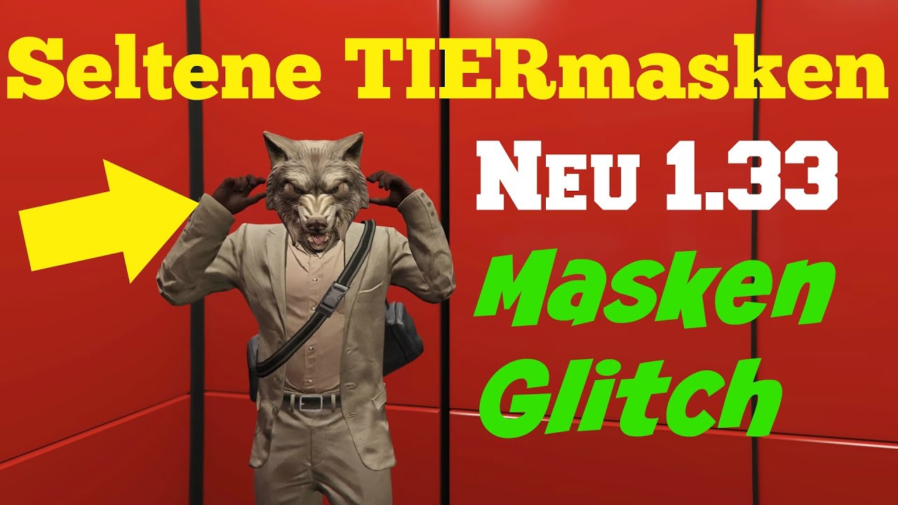 gta 5 online : Masken Glitch Neu 1.33 / seltene Tiermasken !!!