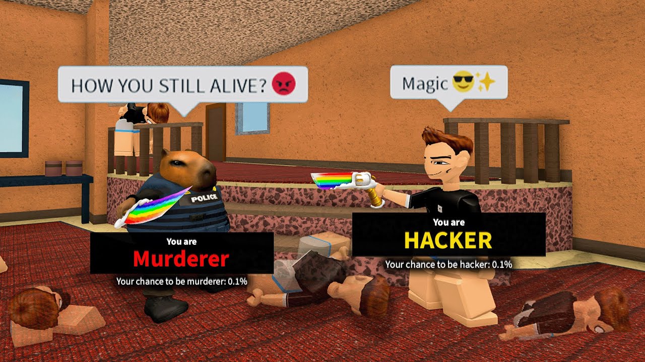 MM2 DARES FUNNY MOMENTS (HACKER!)