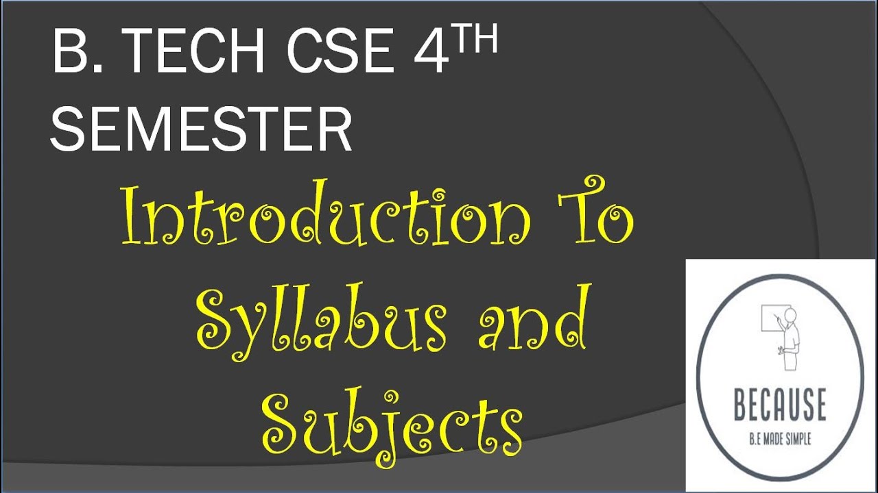 B Tech Computer Science and Engineering(CSE) Subjects and Syllabus in Tamil