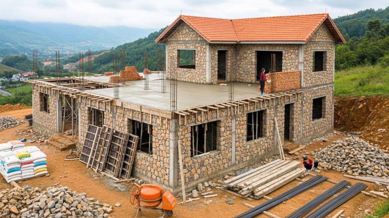 TIMELAPSE : Building a New House to Expand the Living Space After Many Years of Use