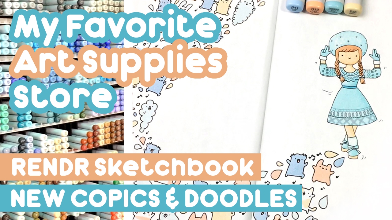 My Favorite Art Supplies Store! + RENDR Sketchbook, New Copics and Doodles! ~ KiraKiraDoodles