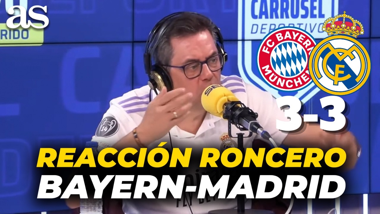 &iexcl;TREMENDO CABREO de RONCERO con el GOL de LUIS DIAZ! BAYERN 3 - REAL MADRID 3 | CHAMPIONS