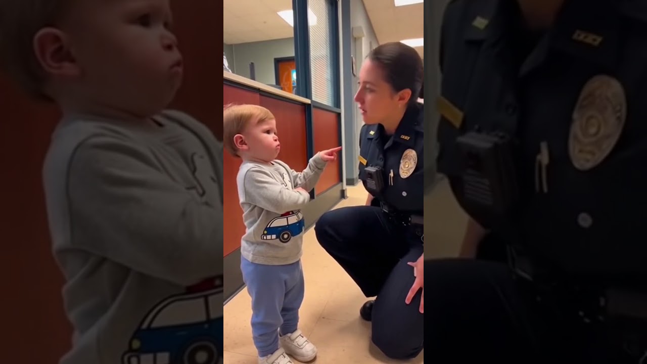 Jealous Baby Catches Police Officer Smiling at Another Officer 😂🚨