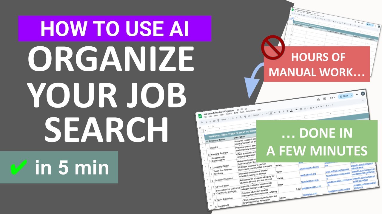 How to Organize Your Job Search Using AI | Create a List of Job Boards & Employers in 5 minutes
