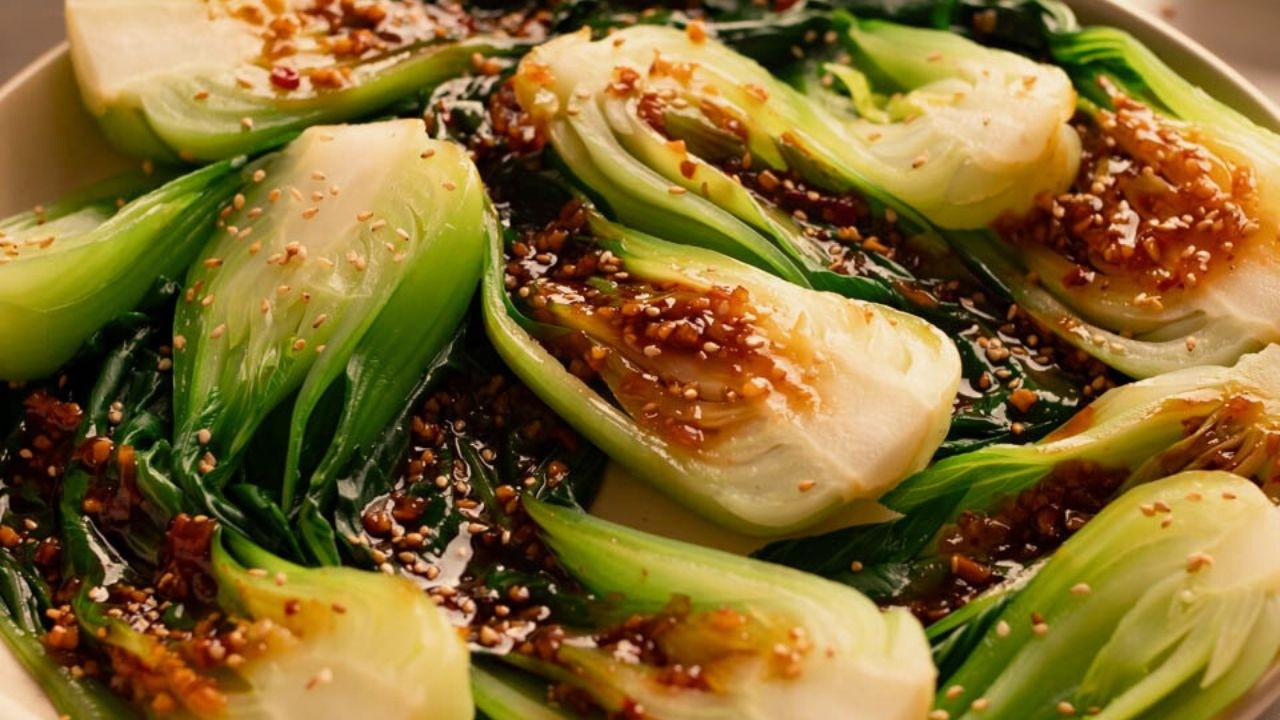 Bok Choy with Garlic Sauce & Oyster Sauce (in 15 minutes!)