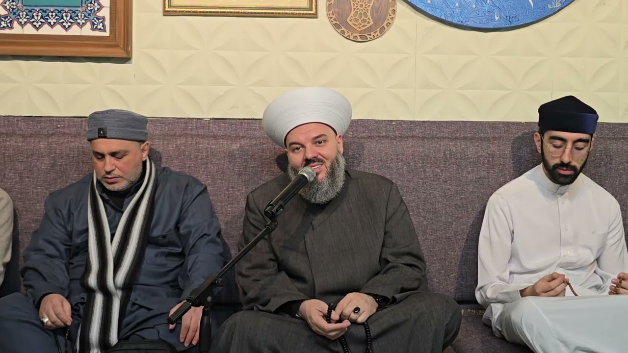 كلمة طيبة لفضيلة الشيخ حسن مرعب من تجليات المحمدية بحضور باقة من العلماء والمشايخ وطلاب في اسطنبول 