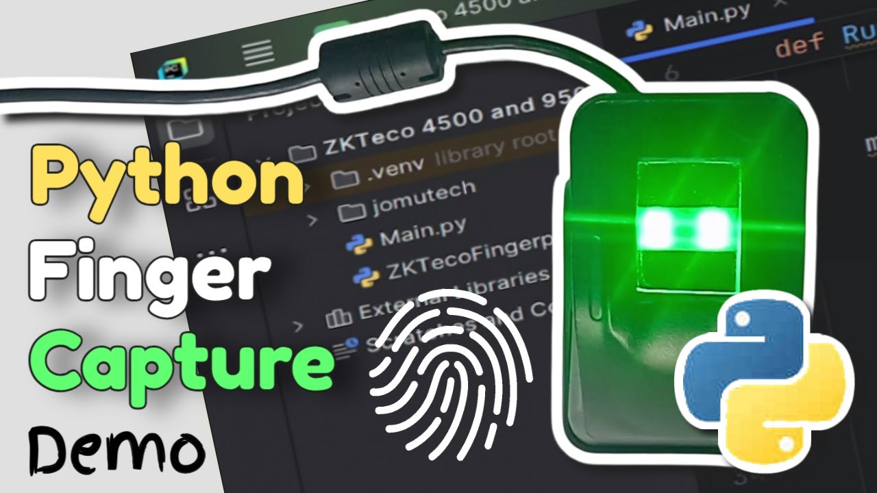 ZKTeco Fingerprint Capture with Python | Enterprise Biometric Device Integration Demo (ZK4500)