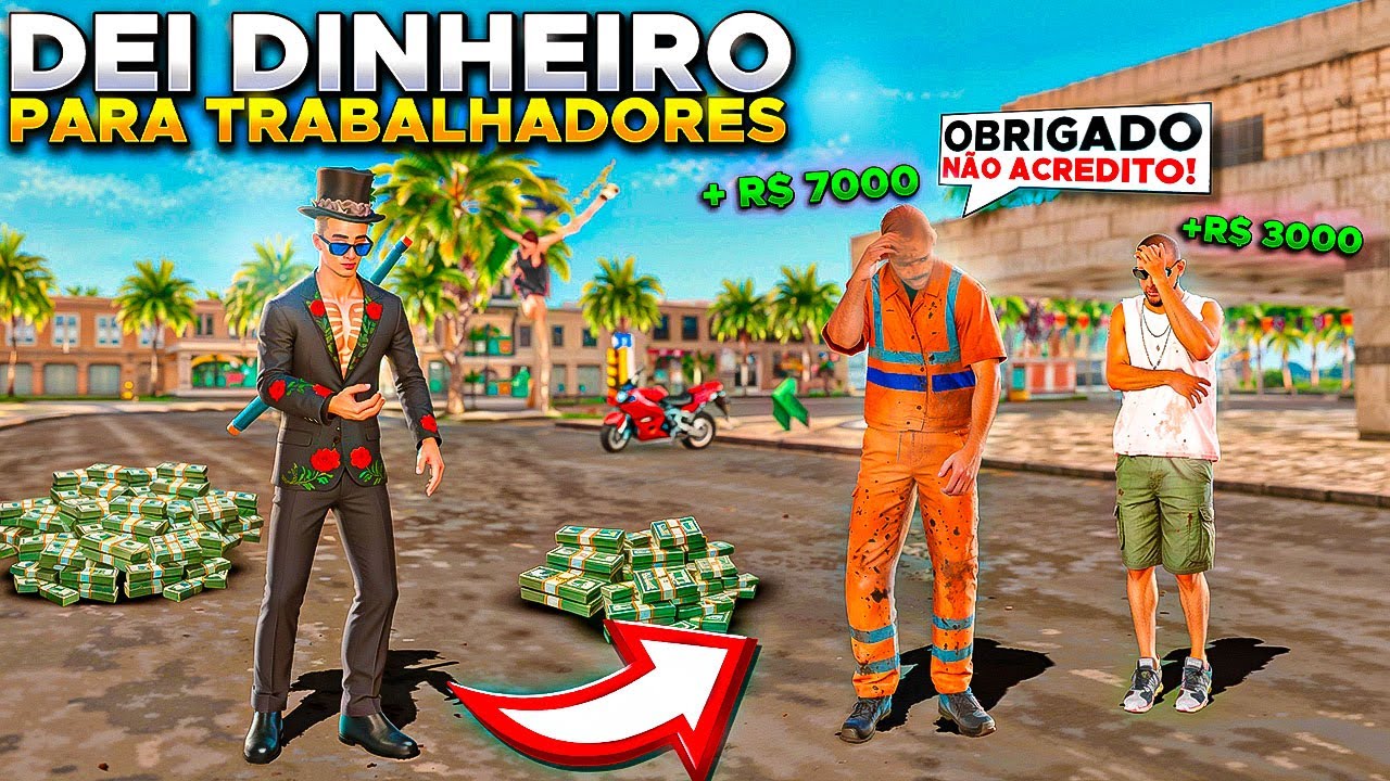 DOANDO MUITO DINHEIRO PARA TRABALHADORES NO RIO RISE