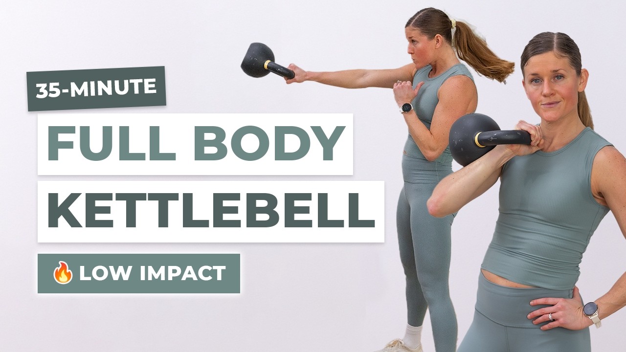 35-Min Full Body Kettlebell Workout (ALL Strength, Low Impact)