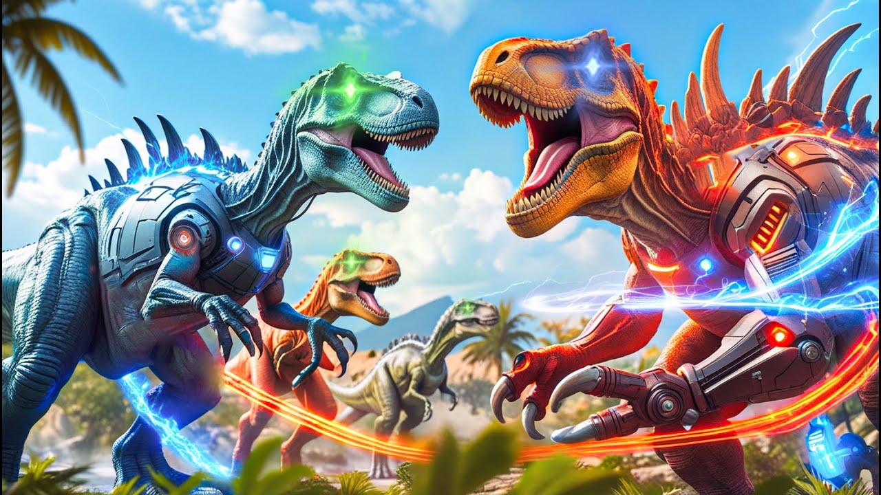 Mecha T-Rex With Crab Arms vs Ultimate Dinosaurs 🦖⚙️ | Animal Revolt Battle Simulator Epic Dino